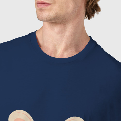 Мужская футболка хлопок с принтом Малыш зайчишка, фото #4