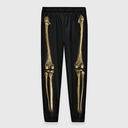Мужские брюки 3D с принтом Ноги скелета на хэллоуин, вид сзади #1