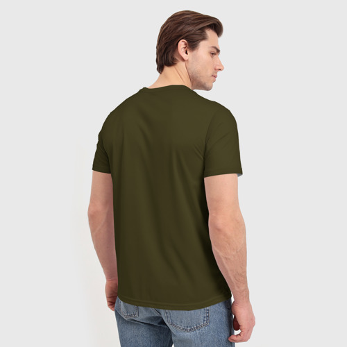Мужская футболка 3D с принтом Котьмак Плотва коричневый, вид сзади #2