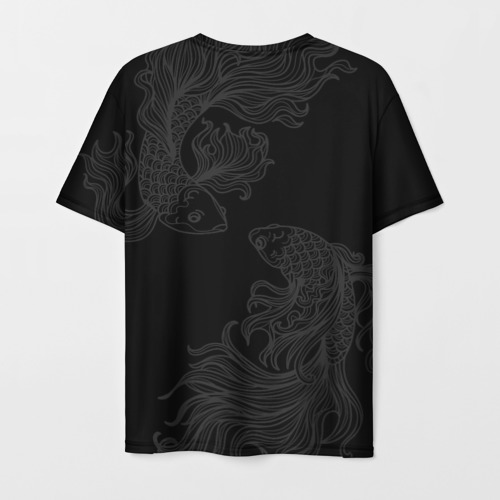 Мужская футболка 3D с принтом Бойцовые петушки - истребители демонов, вид сзади #1
