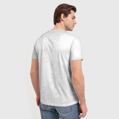 Мужская футболка 3D с принтом Истребители демонов - бойцовые петушки, вид сзади #2