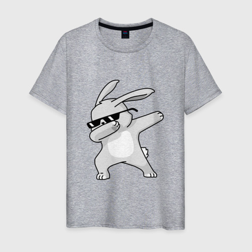 Мужская футболка хлопок с принтом Кролик дэб, вид спереди #2