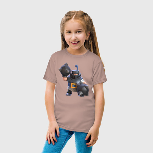 Детская футболка хлопок с принтом Мега рыцарь, вид сбоку #3