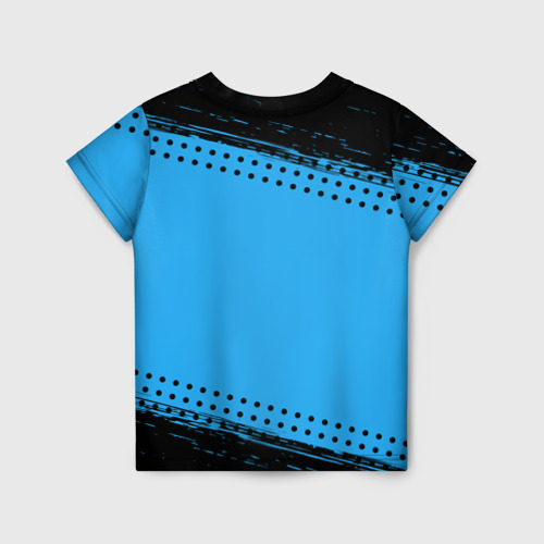 Детская футболка 3D с принтом Марк космонавт футболист, вид сзади #1