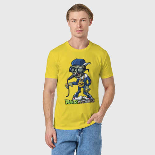 Мужская футболка хлопок с принтом Диджей зомби, фото на моделе #1