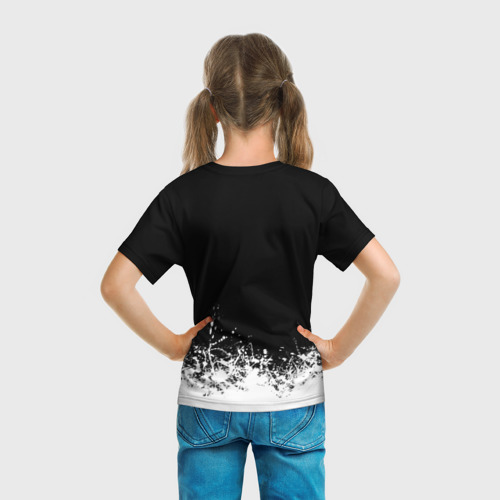 Детская футболка 3D с принтом Каратист боец, вид сзади #2