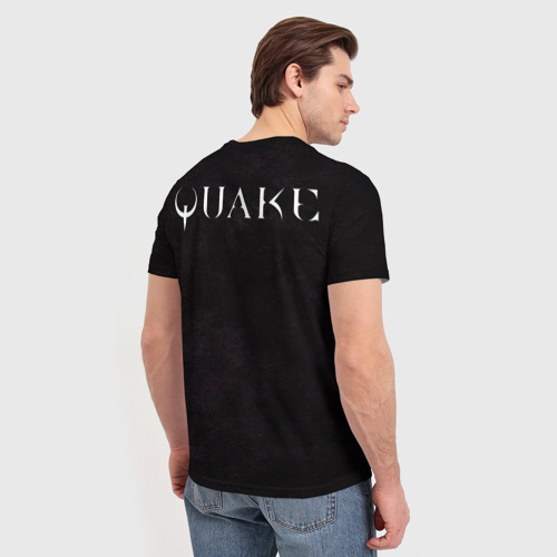 Мужская 3D футболка с принтом Quake 1, вид сзади #2