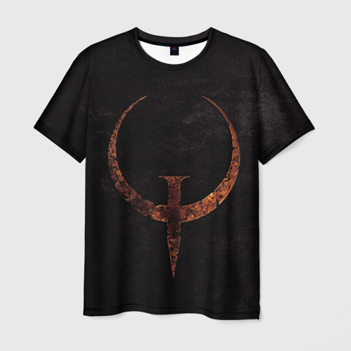 Мужская 3D футболка с принтом Quake 1, вид спереди #2