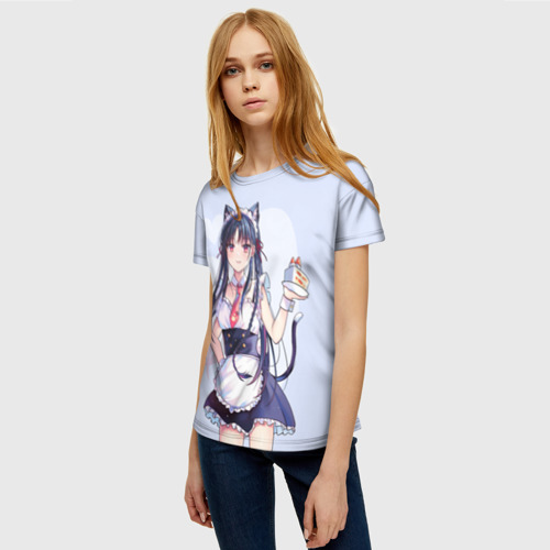 Женская 3D футболка с принтом Сузуне Хорикита, фото на моделе #1