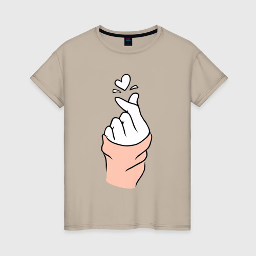 Женская футболка хлопок с принтом Hand click, вид спереди #2