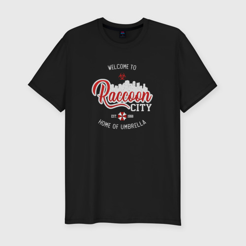 Мужская футболка премиум с принтом Resident evil raccoon city home of umbrella, вид спереди #2