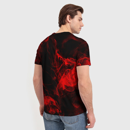 Мужская футболка 3D с принтом Гуру кальянов, вид сзади #2