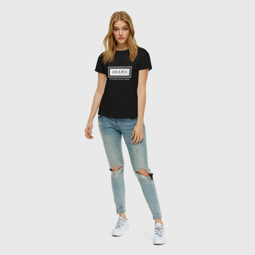 Женская футболка хлопок с принтом Имя Диана: ограниченная серия, вид сбоку #3