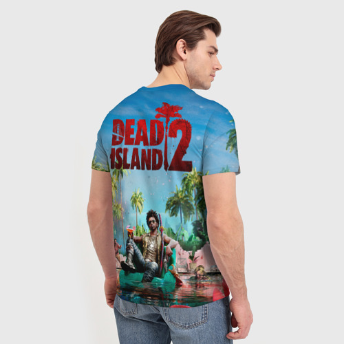 Мужская футболка 3D с принтом Dead island two, вид сзади #2
