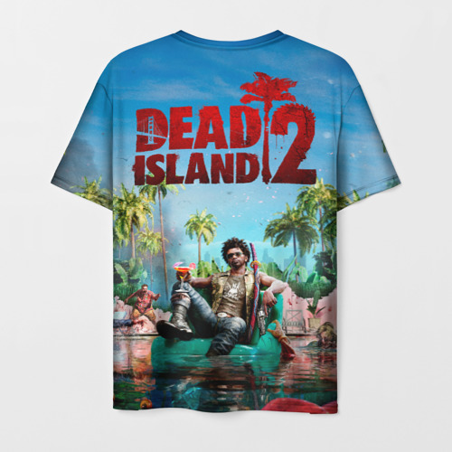 Мужская футболка 3D с принтом Dead island two, вид сзади #1