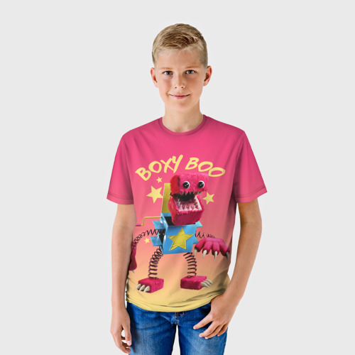 Детская 3D футболка с принтом Project Playtime Бокси Бу, фото на моделе #1