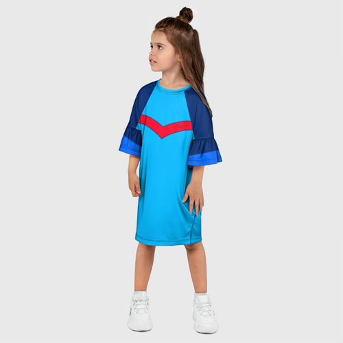 Детское платье 3D с принтом Спортик из 90х firm, фото на моделе #1
