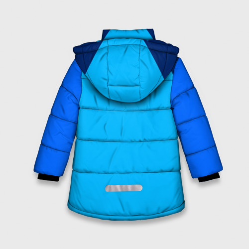 Зимняя куртка для девочек 3D с принтом Спортик из 90х firm, вид сзади #1