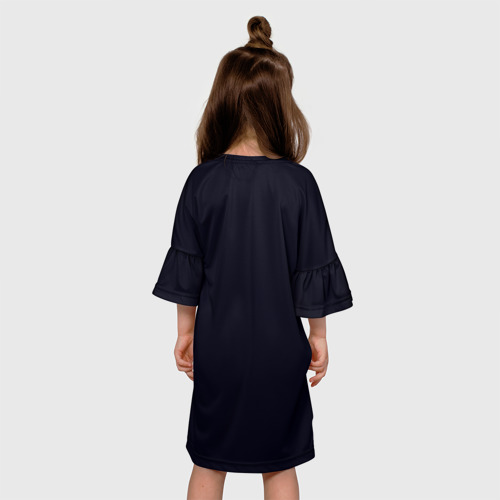 Детское платье 3D с принтом Poster Wednesday, вид сзади #2
