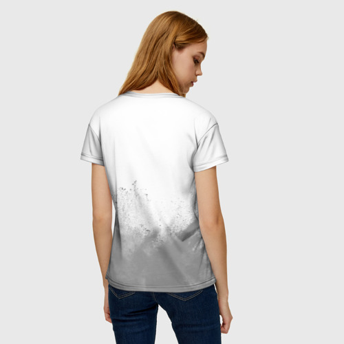 Женская футболка 3D с принтом Инна - в красной рамке на светлом, вид сзади #2