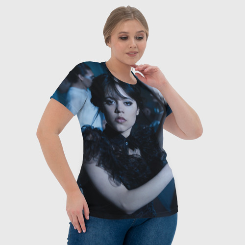 Женская футболка 3D с принтом Уэнсдей - танец, фото #4