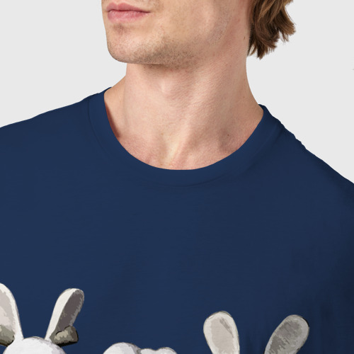 Мужская футболка хлопок с принтом Rayman Raving Rabbids - characters, фото #4
