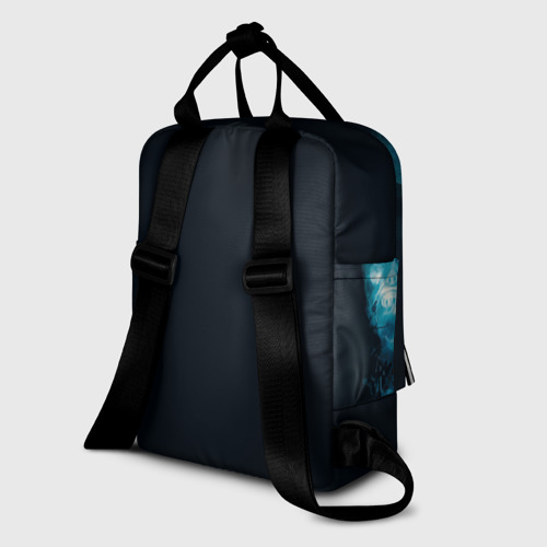 Женский рюкзак 3D с принтом Wednesday addams 2022, вид сзади #1