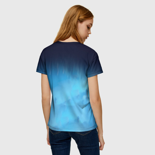 Женская футболка 3D с принтом Wednesday dance art, вид сзади #2