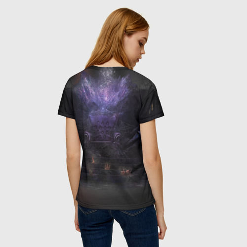 Женская футболка 3D с принтом Webs of Nocturnal, вид сзади #2
