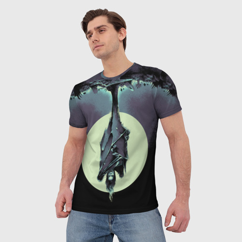 Мужская футболка 3D с принтом Ozzy Osbourne - bat, фото на моделе #1