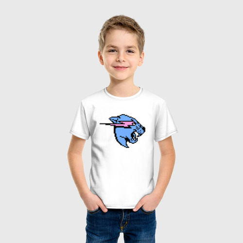 Детская футболка хлопок с принтом Mr Beast арт, фото на моделе #1