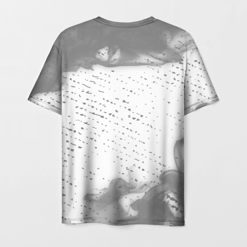 Мужская футболка 3D с принтом Лучший дайвер - 100% профи на светлом фоне, вид сзади #1