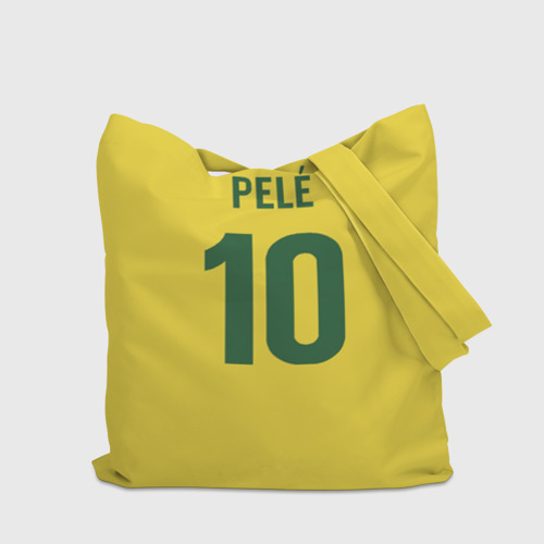 Шоппер 3D с принтом Бразильский футболист Пеле 10, вид сзади #2