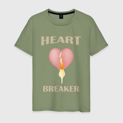 Мужская футболка хлопок с принтом Разбиватель сердец, вид спереди #2