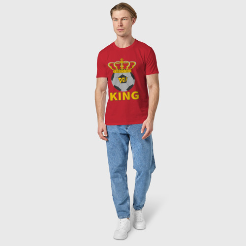 Мужская футболка хлопок с принтом Пеле король футбола, вид сбоку #3
