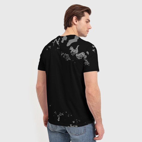 Мужская футболка 3D с принтом Лучший гимнаст - 100% профи на тёмном фоне, вид сзади #2