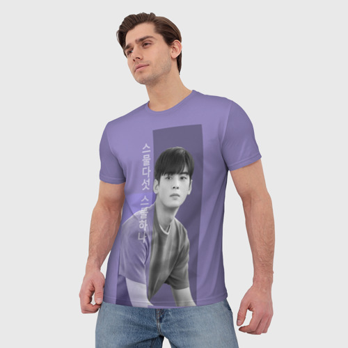 Мужская 3D футболка с принтом Ча Ын У, фото на моделе #1