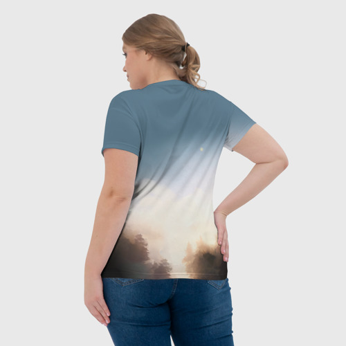 Женская футболка 3D с принтом The Witcher girl art, вид сзади #2