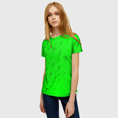 Женская футболка 3D с принтом Лаймовый бриз, фото на моделе #1