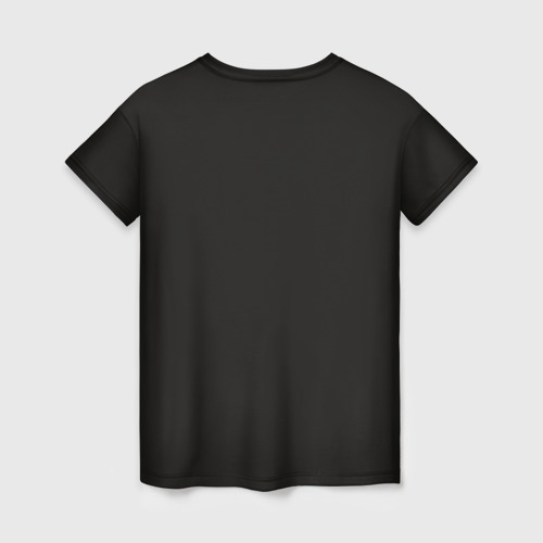 Женская футболка 3D с принтом Лиса красками, вид сзади #1