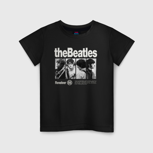 Детская футболка хлопок с принтом The Beatles rock, вид спереди #2