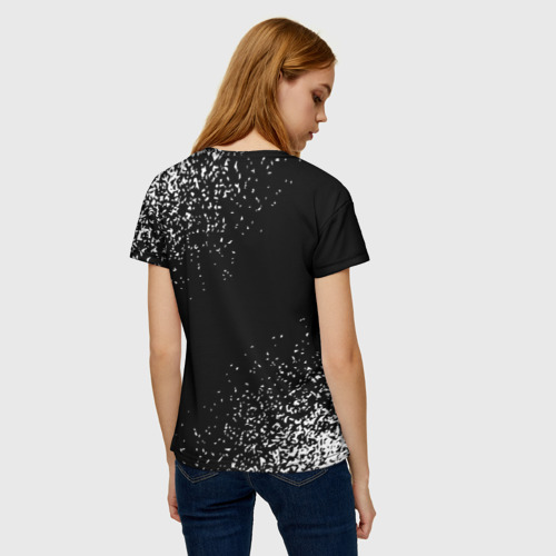 Женская футболка 3D с принтом Определение: девушка фигурист, вид сзади #2