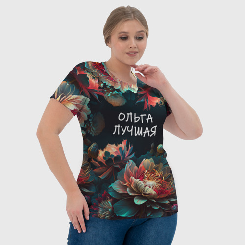 Женская футболка 3D с принтом Ольга лучшая, фото #4