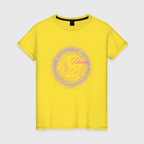 Женская футболка хлопок с принтом Инна дизайн луна, вид спереди #2