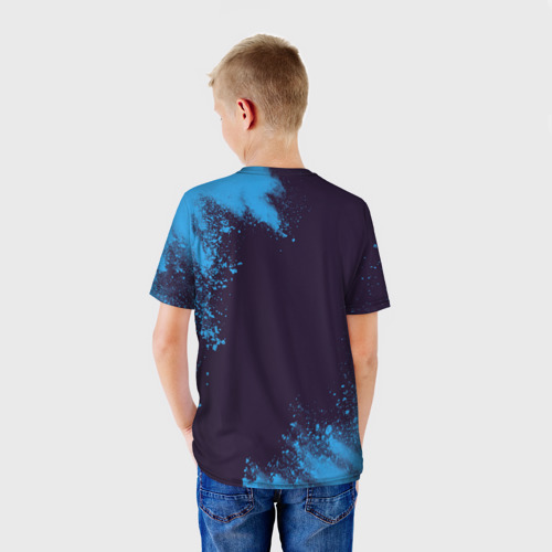 Детская футболка 3D с принтом Данил космонавт даб, вид сзади #2