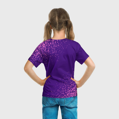 Детская футболка 3D с принтом Инна единорог с сердечком, вид сзади #2