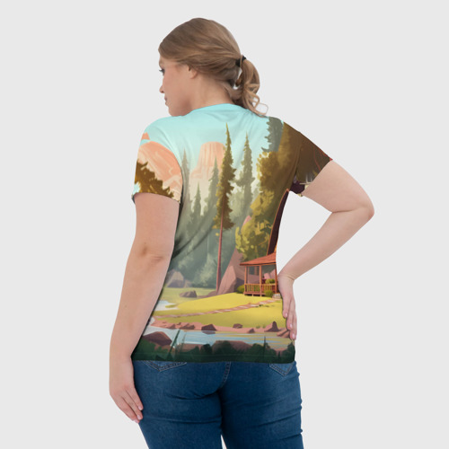Женская футболка 3D с принтом Диппер Trust nobody, вид сзади #2