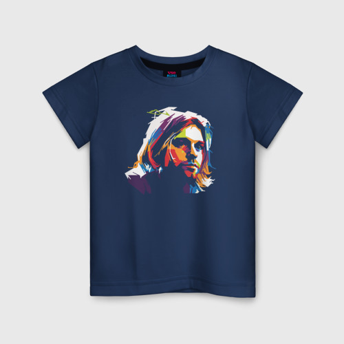 Детская футболка хлопок с принтом Кобейн, вид спереди #2