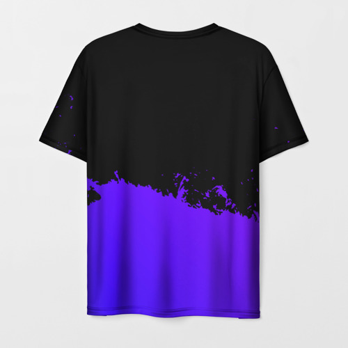 Мужская футболка 3D с принтом In Flames purple grunge, вид сзади #1