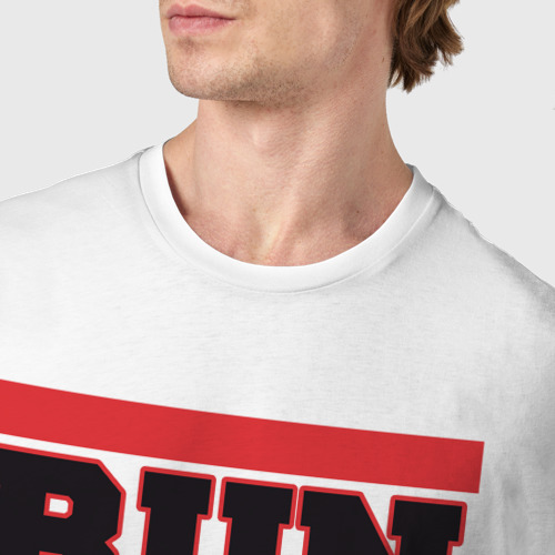 Мужская футболка хлопок с принтом Run Portland Trail Blazers, фото #4
